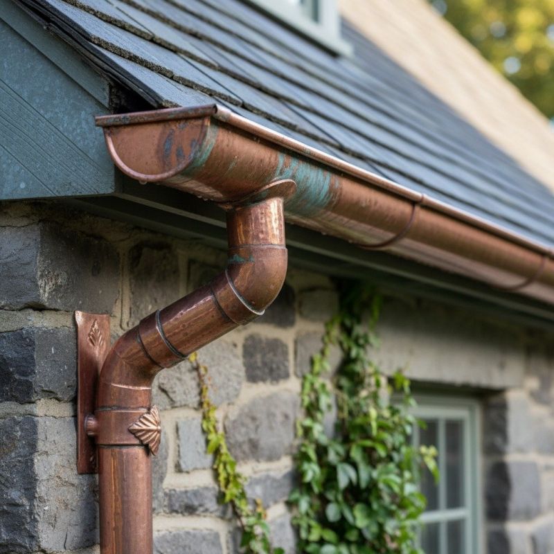 Copper Downspout Installation in San Francisco, CA