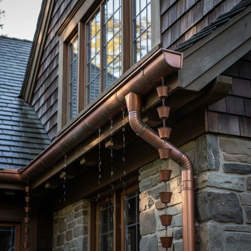 Copper Rain Gutter Service in Mcdonough, GA